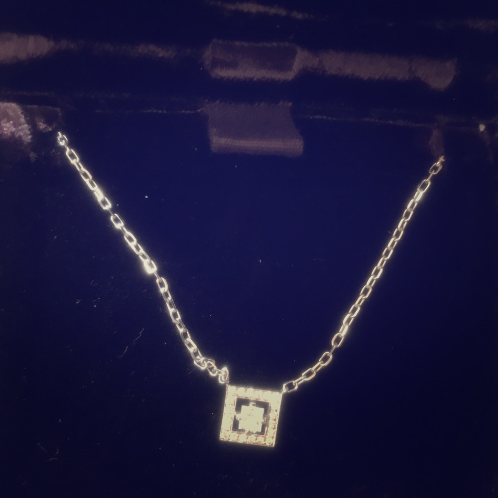 Boucheron 18K 1CTW Princess Cut Diamond Necklace